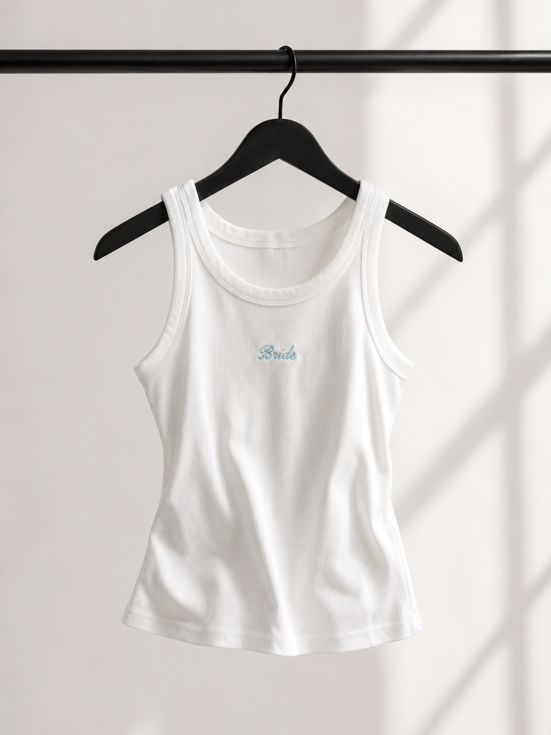White 'BRIDE' Tank Top