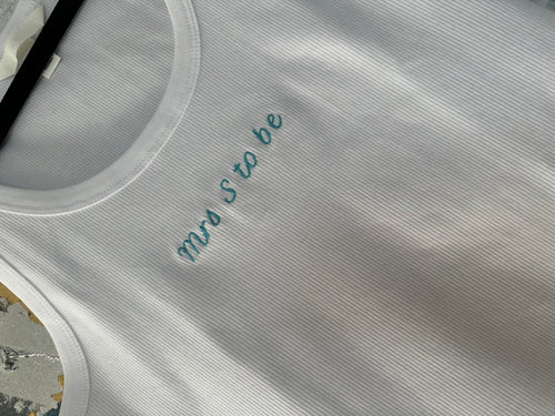 Custom Bridal Mrs 'X' To Be Tank Top