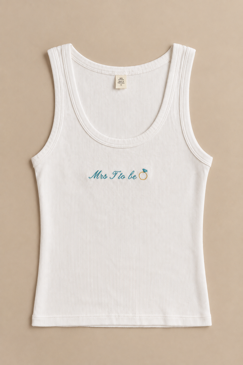Custom Bridal Mrs 'X' To Be Tank Top with Ring